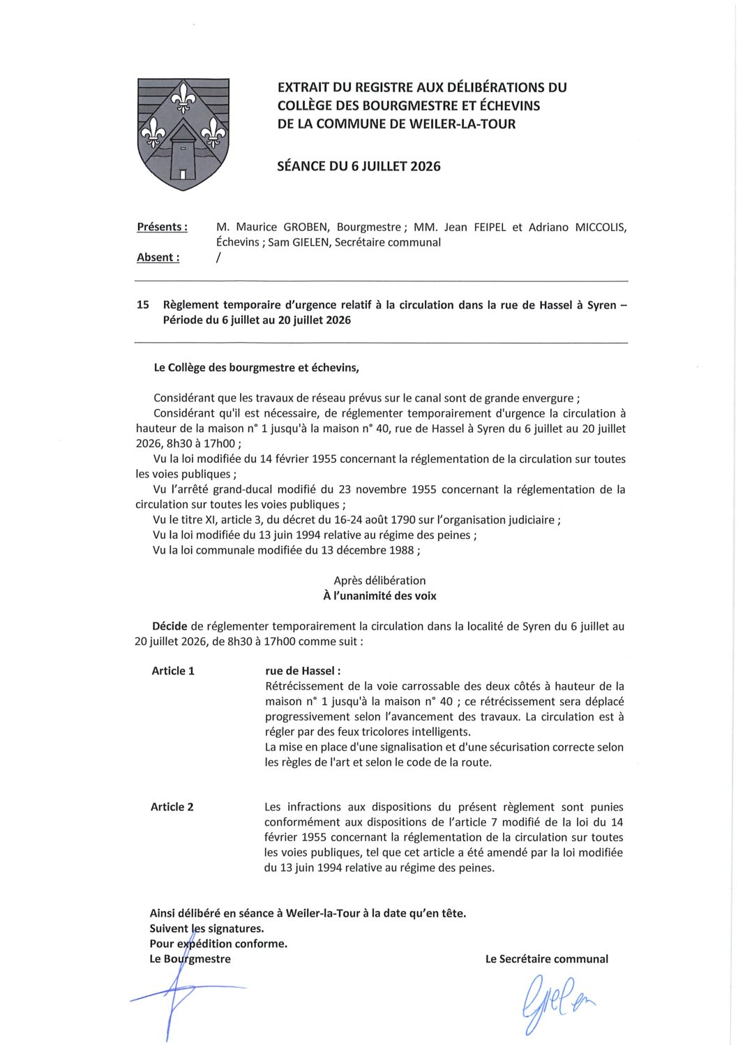 RegCirc CE _SYR Urg_rue de Hassel _6.07-20.07