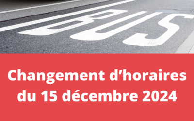 Info RGTR – Changement d’horaires du 15 décembre 2024