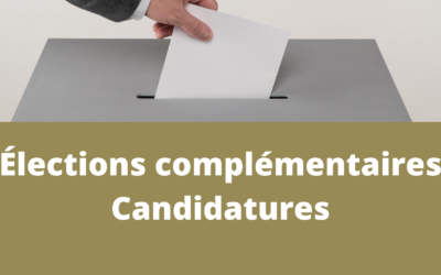 Élections complémentaires – Candidatures