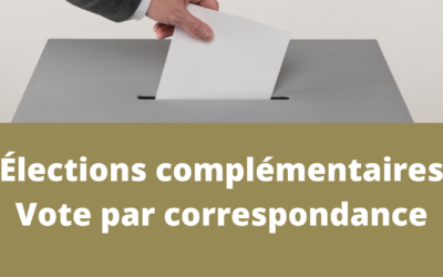 Élections complémentaires – Vote par correspondance
