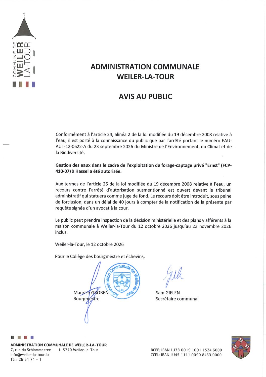 EAU-AUT-12-0622-A-Exploitation du forage-captage privé Ernst