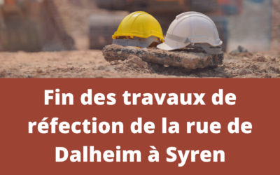 Fin des travaux de réfection de la rue Maeshiel à Syren