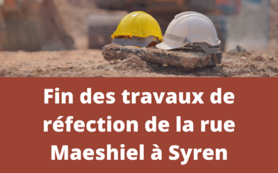 Fin des travaux de réfection de la rue Maeshiel à Syren