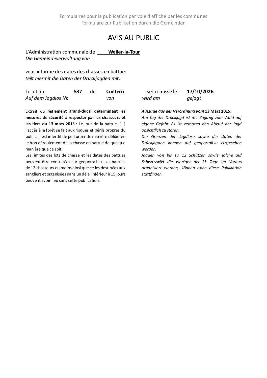 avis-commune Weiler 2026